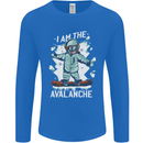 Snowboarding I Am the Avalanche Funny Mens Long Sleeve T-Shirt Royal Blue