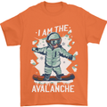 Snowboarding I Am the Avalanche Funny Mens T-Shirt 100% Cotton Orange