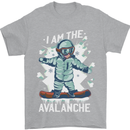 Snowboarding I Am the Avalanche Funny Mens T-Shirt 100% Cotton Sports Grey