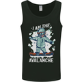 Snowboarding I Am the Avalanche Funny Mens Vest Tank Top Black