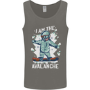 Snowboarding I Am the Avalanche Funny Mens Vest Tank Top Charcoal