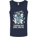 Snowboarding I Am the Avalanche Funny Mens Vest Tank Top Navy Blue