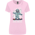 Snowboarding I Am the Avalanche Funny Womens Wider Cut T-Shirt Light Pink