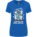 Snowboarding I Am the Avalanche Funny Womens Wider Cut T-Shirt Royal Blue