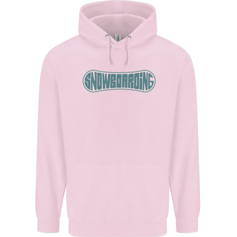 Snowboarding Snow Board Childrens Kids Hoodie Light Pink