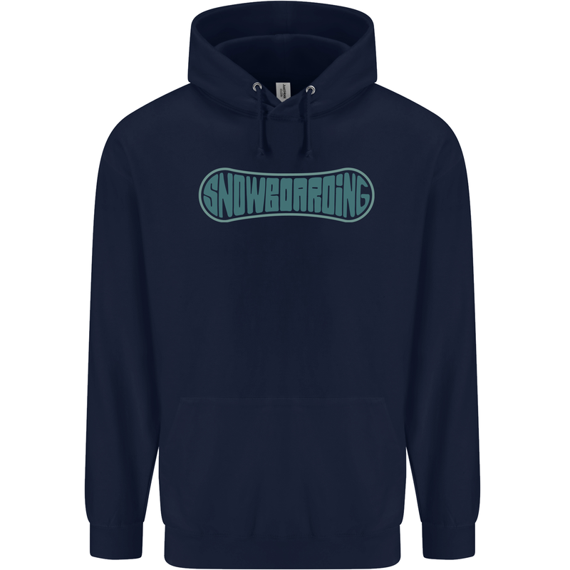 Snowboarding Snow Board Childrens Kids Hoodie Navy Blue