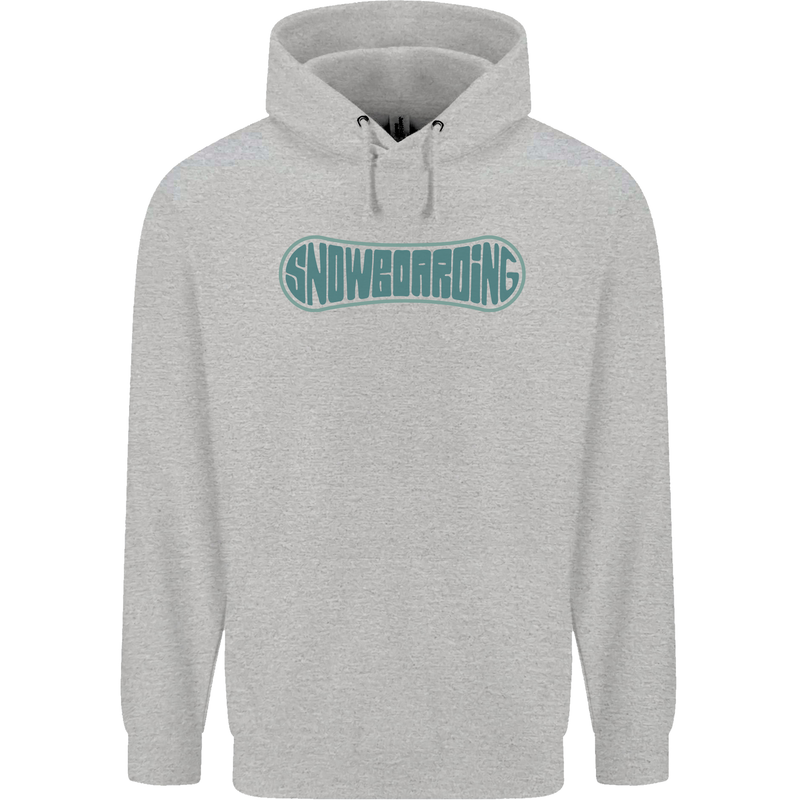 Snowboarding Snow Board Childrens Kids Hoodie Sports Grey