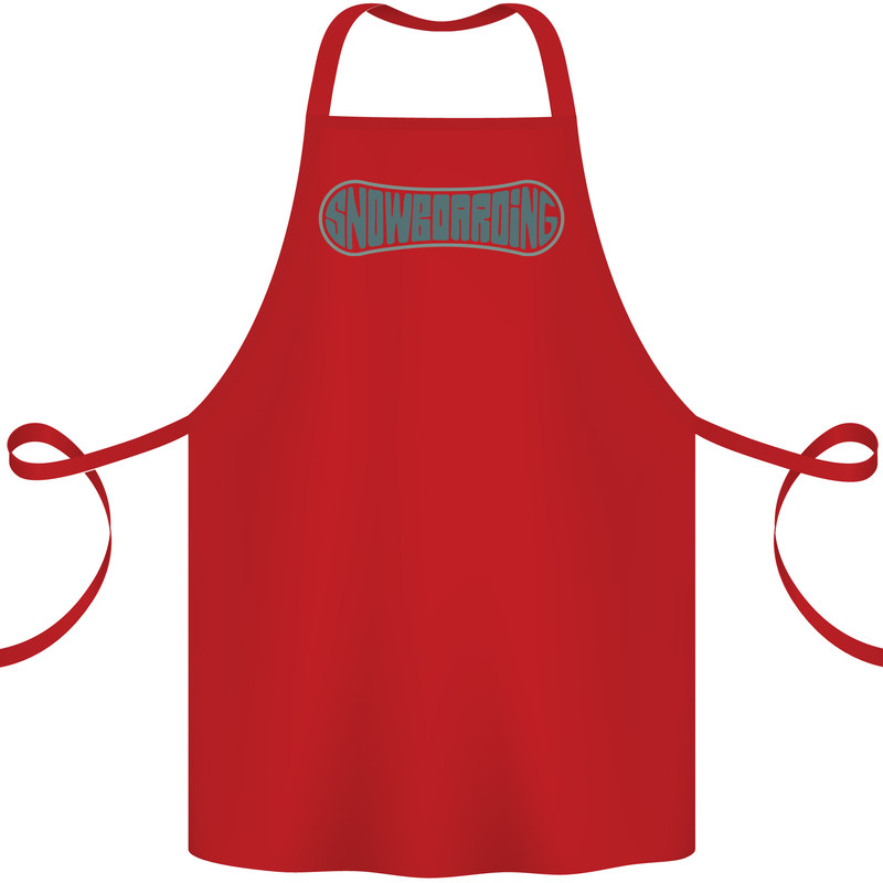 Snowboarding Snow Board Cotton Apron 100% Organic Red