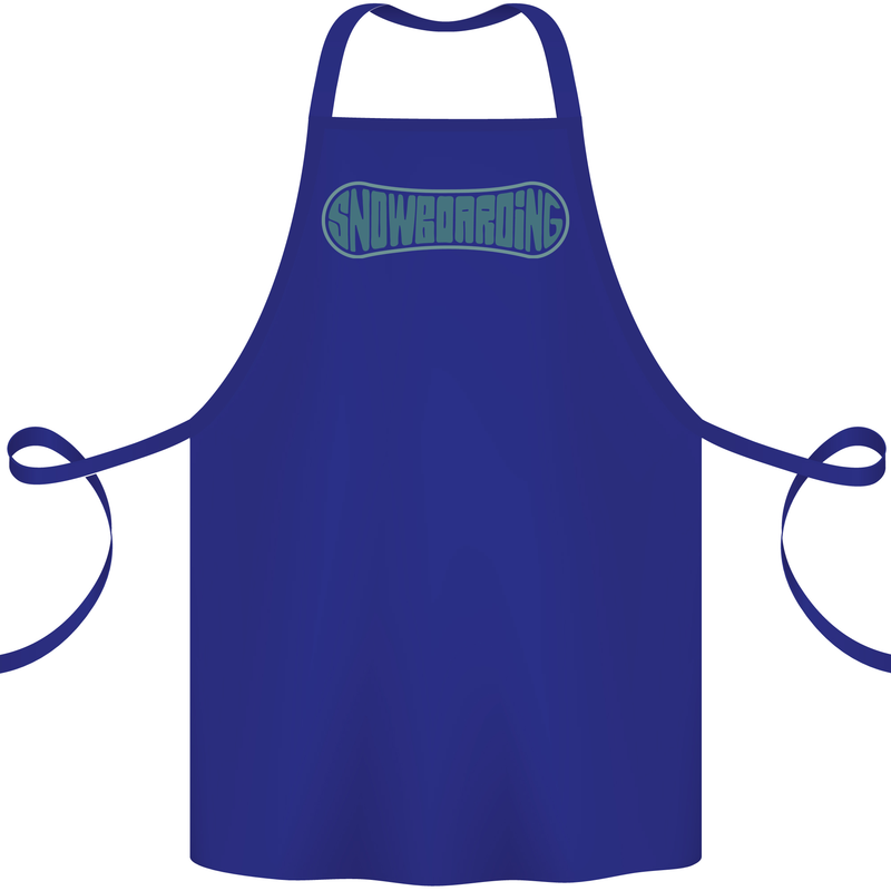 Snowboarding Snow Board Cotton Apron 100% Organic Royal Blue