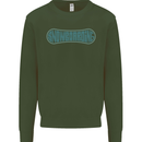 Snowboarding Snow Board Kids Sweatshirt Jumper Forest Green