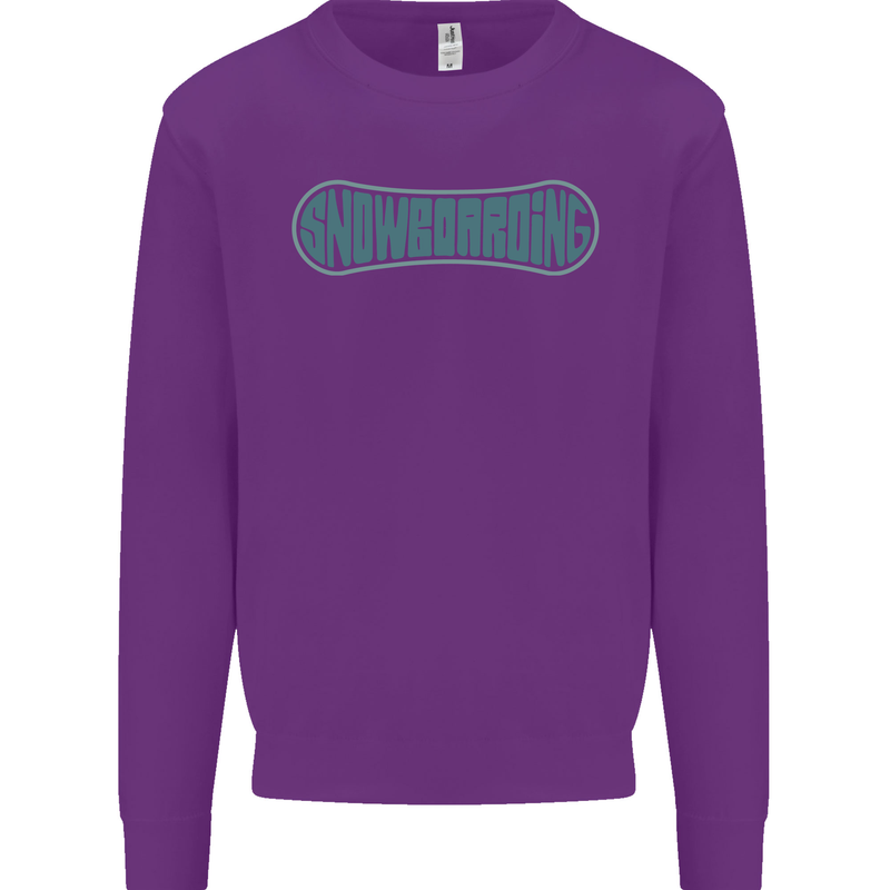 Snowboarding Snow Board Kids Sweatshirt Jumper Purple