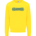 Snowboarding Snow Board Kids Sweatshirt Jumper Yellow