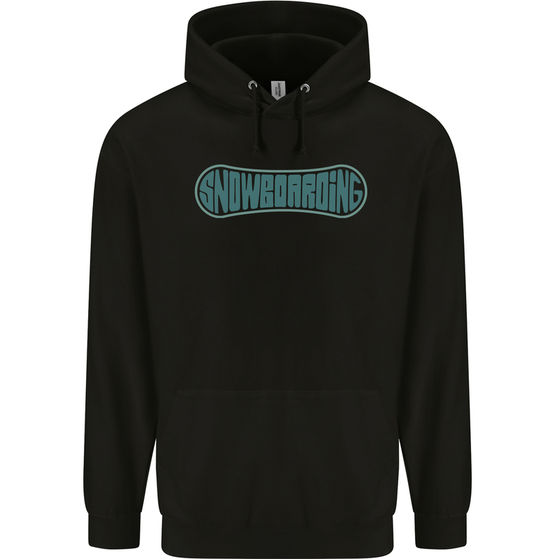 Snowboarding Snow Board Mens 80% Cotton Hoodie Black