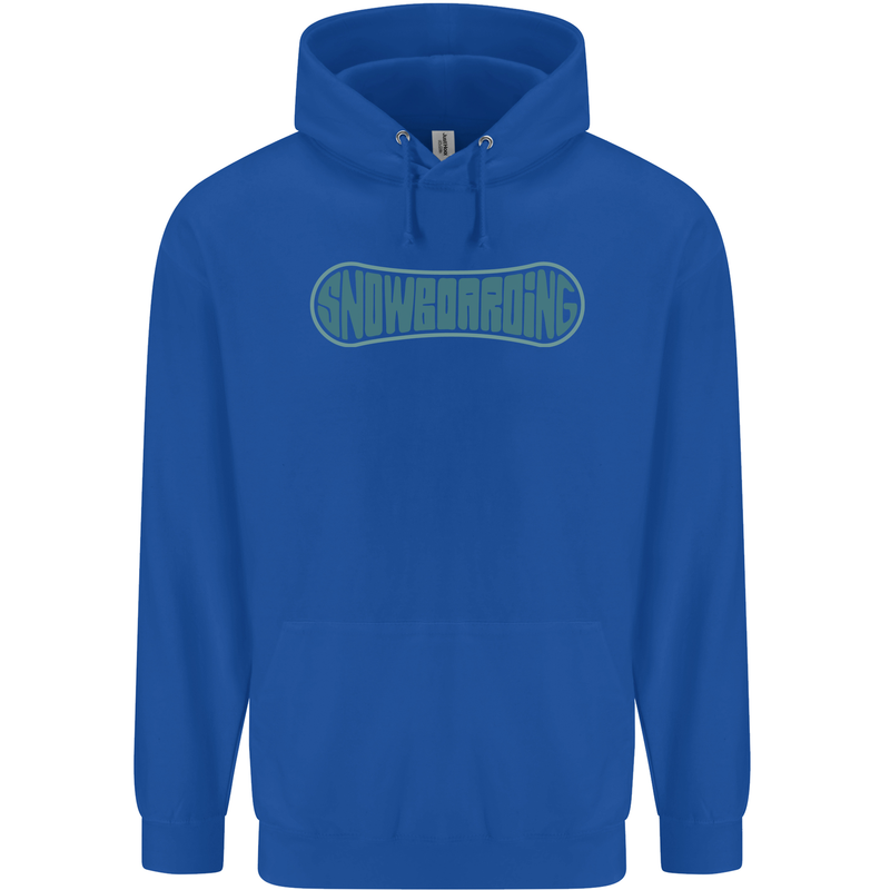 Snowboarding Snow Board Mens 80% Cotton Hoodie Royal Blue