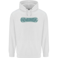 Snowboarding Snow Board Mens 80% Cotton Hoodie White