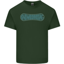 Snowboarding Snow Board Mens Cotton T-Shirt Tee Top Forest Green