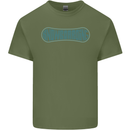 Snowboarding Snow Board Mens Cotton T-Shirt Tee Top Military Green