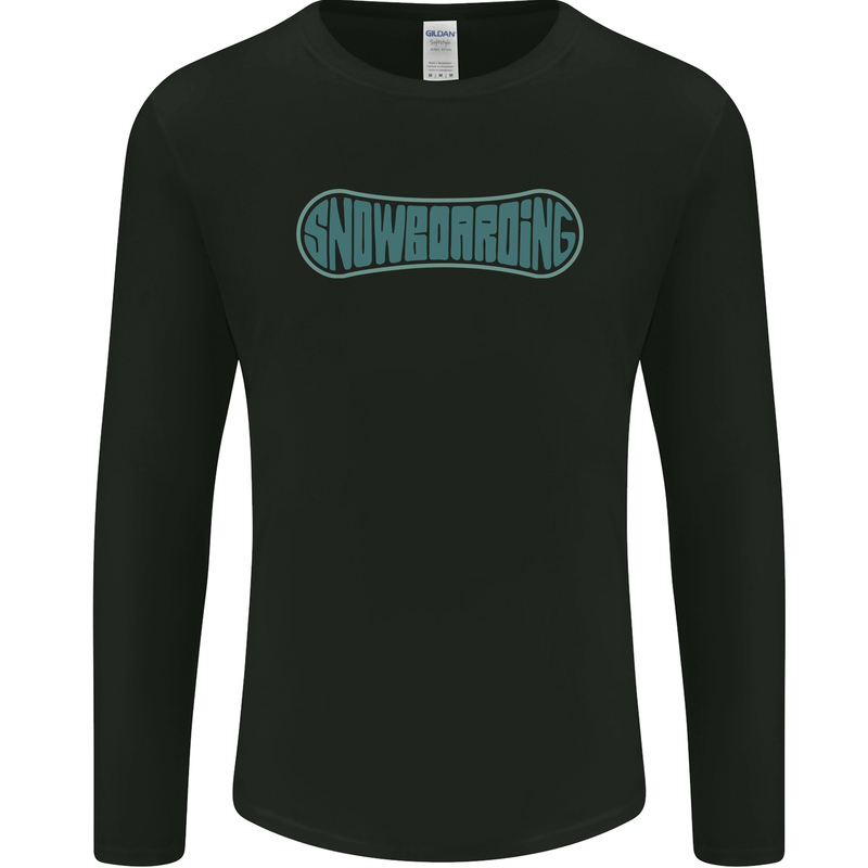 Snowboarding Snow Board Mens Long Sleeve T-Shirt Black