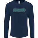 Snowboarding Snow Board Mens Long Sleeve T-Shirt Navy Blue