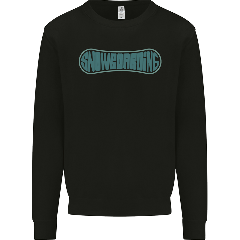 Snowboarding Snow Board Mens Sweatshirt Jumper Black