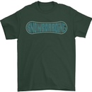 Snowboarding Snow Board Mens T-Shirt 100% Cotton Forest Green