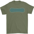 Snowboarding Snow Board Mens T-Shirt 100% Cotton Military Green