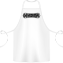 Snowboarding Snow Board Snowboarder Cotton Apron 100% Organic White