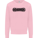 Snowboarding Snow Board Snowboarder Kids Sweatshirt Jumper Light Pink