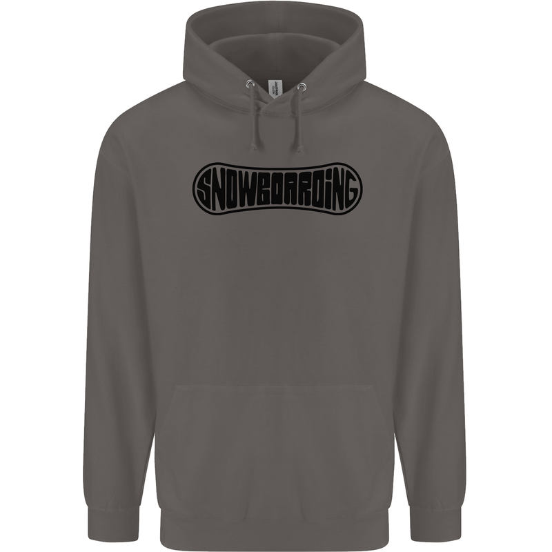 Snowboarding Snow Board Snowboarder Mens 80% Cotton Hoodie Charcoal