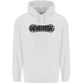Snowboarding Snow Board Snowboarder Mens 80% Cotton Hoodie White