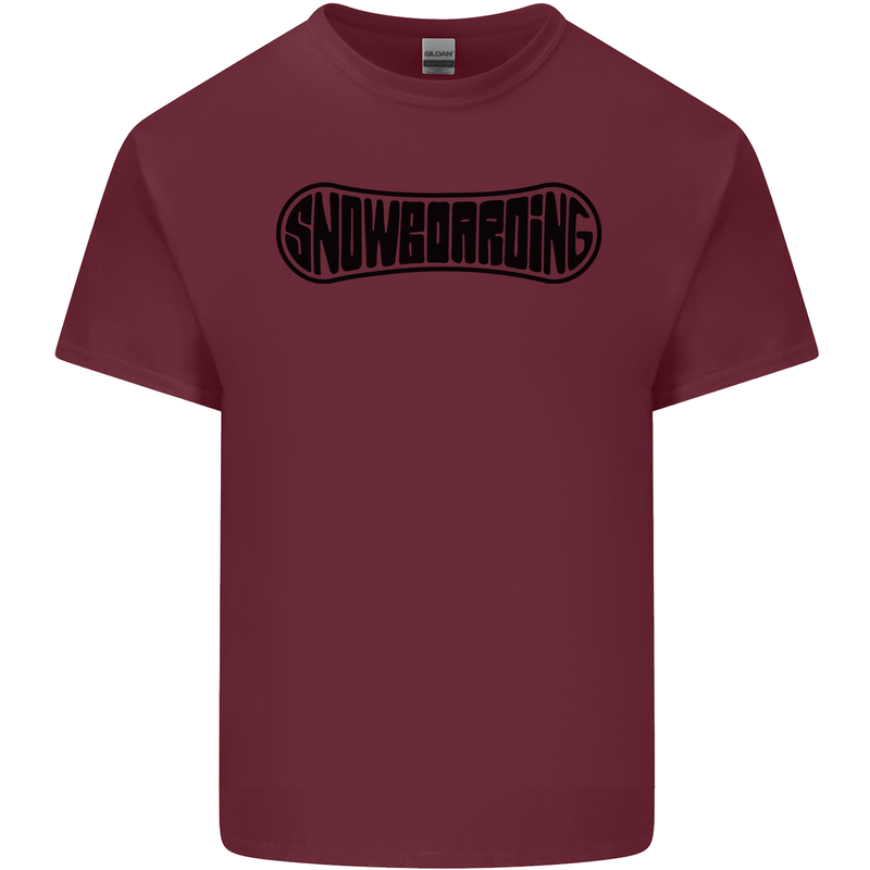 Snowboarding Snow Board Snowboarder Mens Cotton T-Shirt Tee Top Maroon