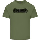Snowboarding Snow Board Snowboarder Mens Cotton T-Shirt Tee Top Military Green