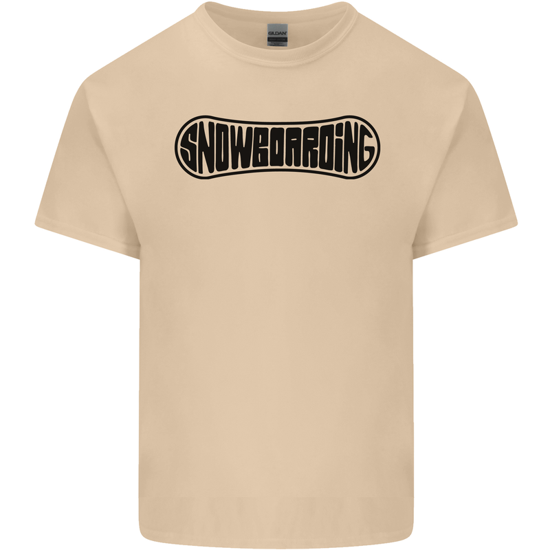 Snowboarding Snow Board Snowboarder Mens Cotton T-Shirt Tee Top Sand