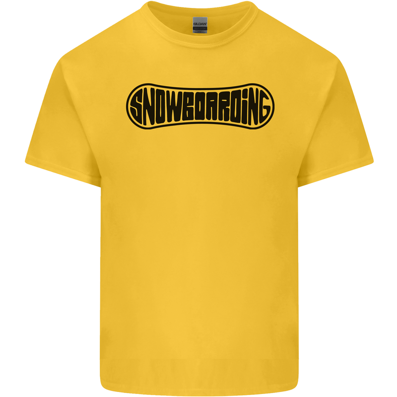 Snowboarding Snow Board Snowboarder Mens Cotton T-Shirt Tee Top Yellow