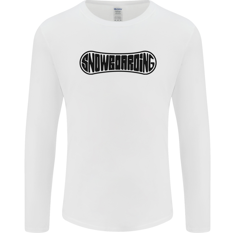 Snowboarding Snow Board Snowboarder Mens Long Sleeve T-Shirt White