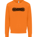 Snowboarding Snow Board Snowboarder Mens Sweatshirt Jumper Orange