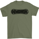 Snowboarding Snow Board Snowboarder Mens T-Shirt 100% Cotton Military Green