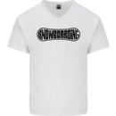 Snowboarding Snow Board Snowboarder Mens V-Neck Cotton T-Shirt White