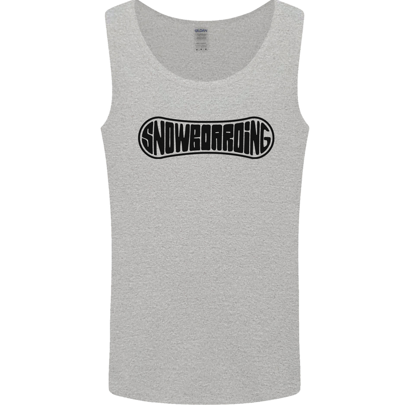 Snowboarding Snow Board Snowboarder Mens Vest Tank Top Sports Grey