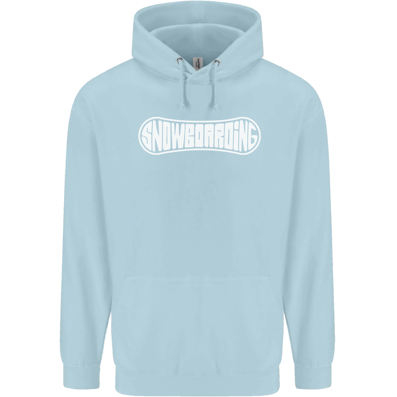 Snowboarding Snow Board Winter Sports Childrens Kids Hoodie Light Blue