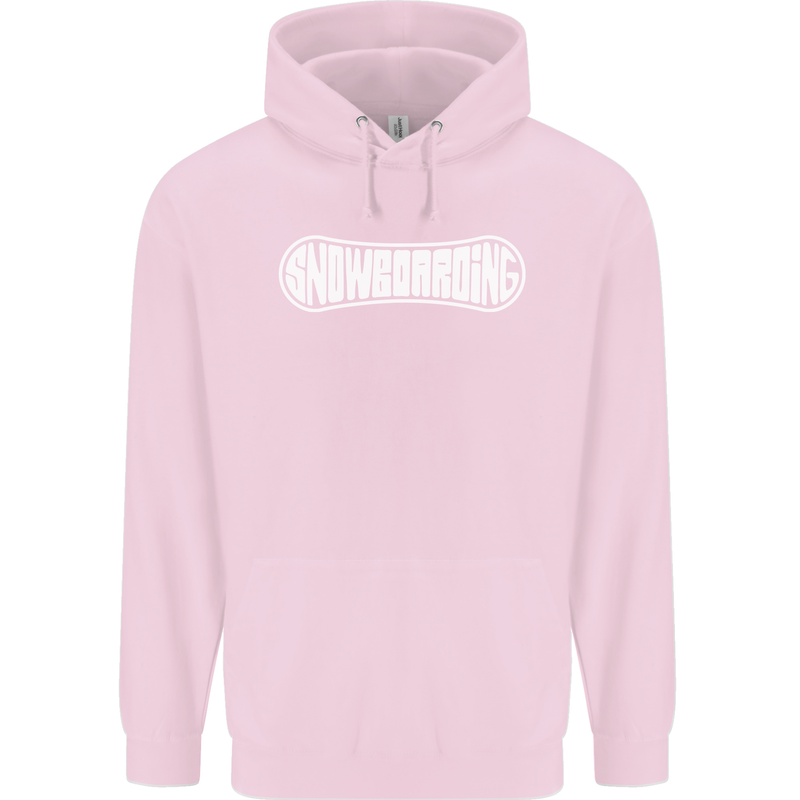 Snowboarding Snow Board Winter Sports Childrens Kids Hoodie Light Pink