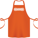 Snowboarding Snow Board Winter Sports Cotton Apron 100% Organic Orange