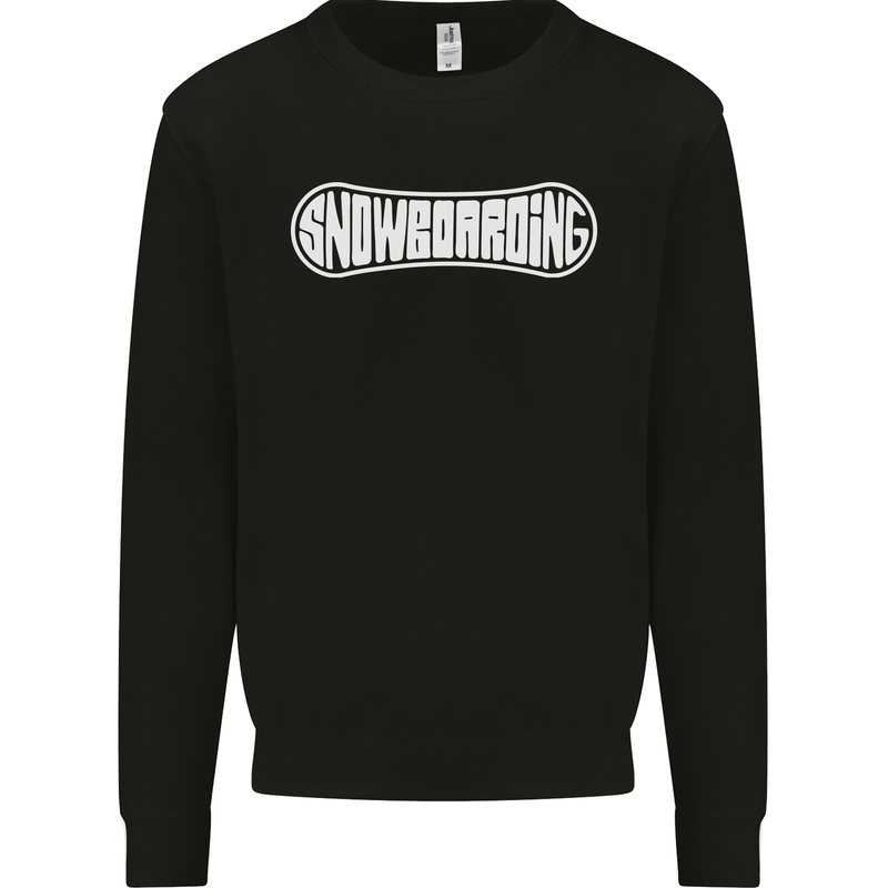 Snowboarding Snow Board Winter Sports Kids Sweatshirt Jumper Black