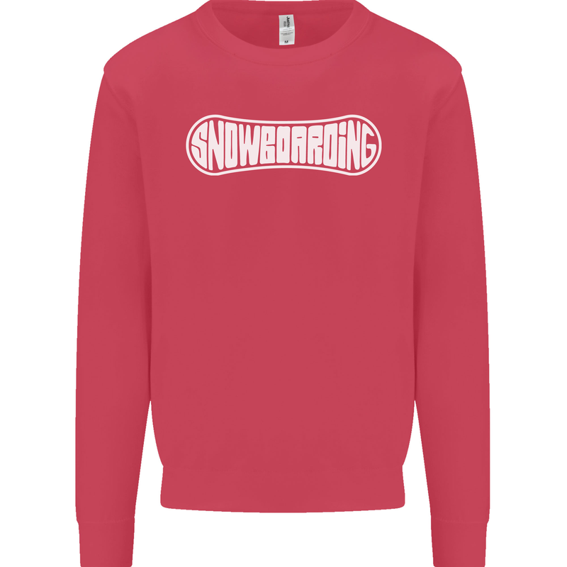 Snowboarding Snow Board Winter Sports Kids Sweatshirt Jumper Heliconia