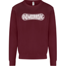 Snowboarding Snow Board Winter Sports Kids Sweatshirt Jumper Maroon