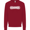 Snowboarding Snow Board Winter Sports Kids Sweatshirt Jumper Red