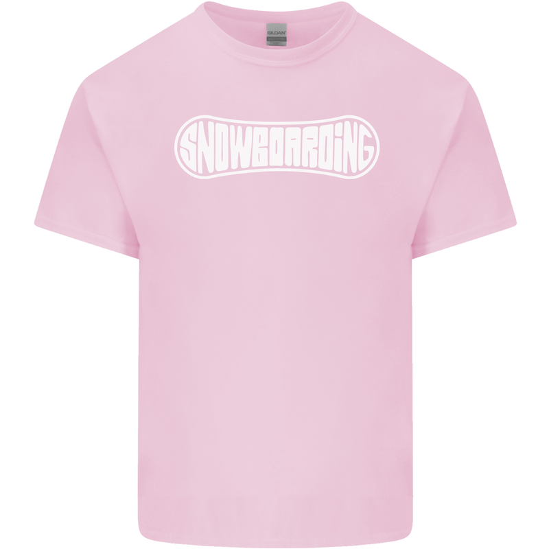 Snowboarding Snow Board Winter Sports Kids T-Shirt Childrens Light Pink