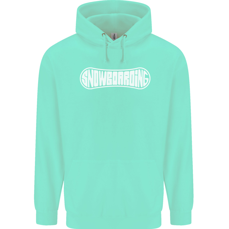 Snowboarding Snow Board Winter Sports Mens 80% Cotton Hoodie Peppermint