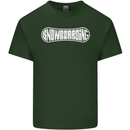 Snowboarding Snow Board Winter Sports Mens Cotton T-Shirt Tee Top Forest Green