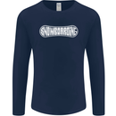 Snowboarding Snow Board Winter Sports Mens Long Sleeve T-Shirt Navy Blue